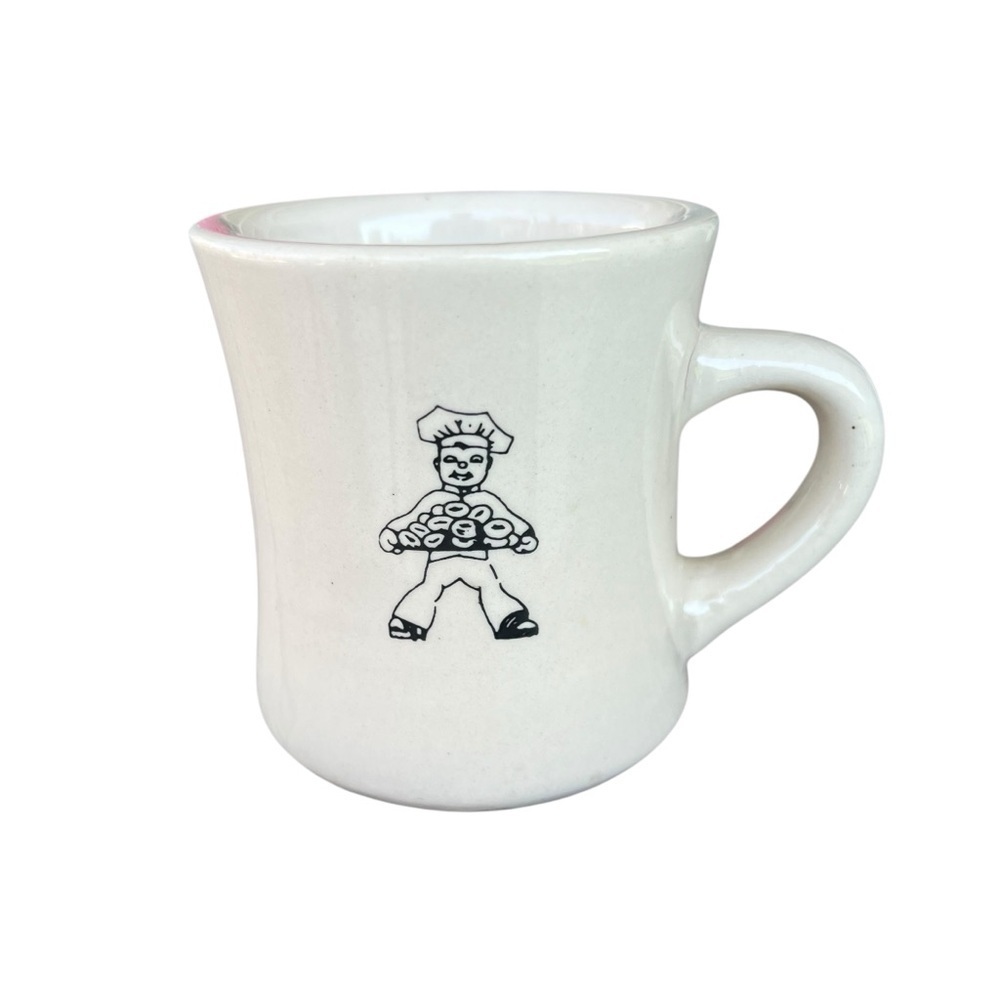 Vintage Dawn Donuts Heavy Diner Mug Collectible Donut Coffee Shop Advertising